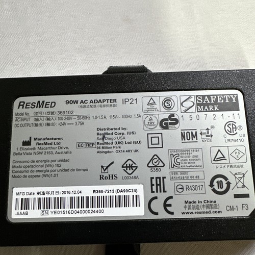 Power adapter ip21 resmed - ac,